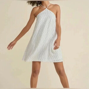 White Sequin all over Mini Dress
